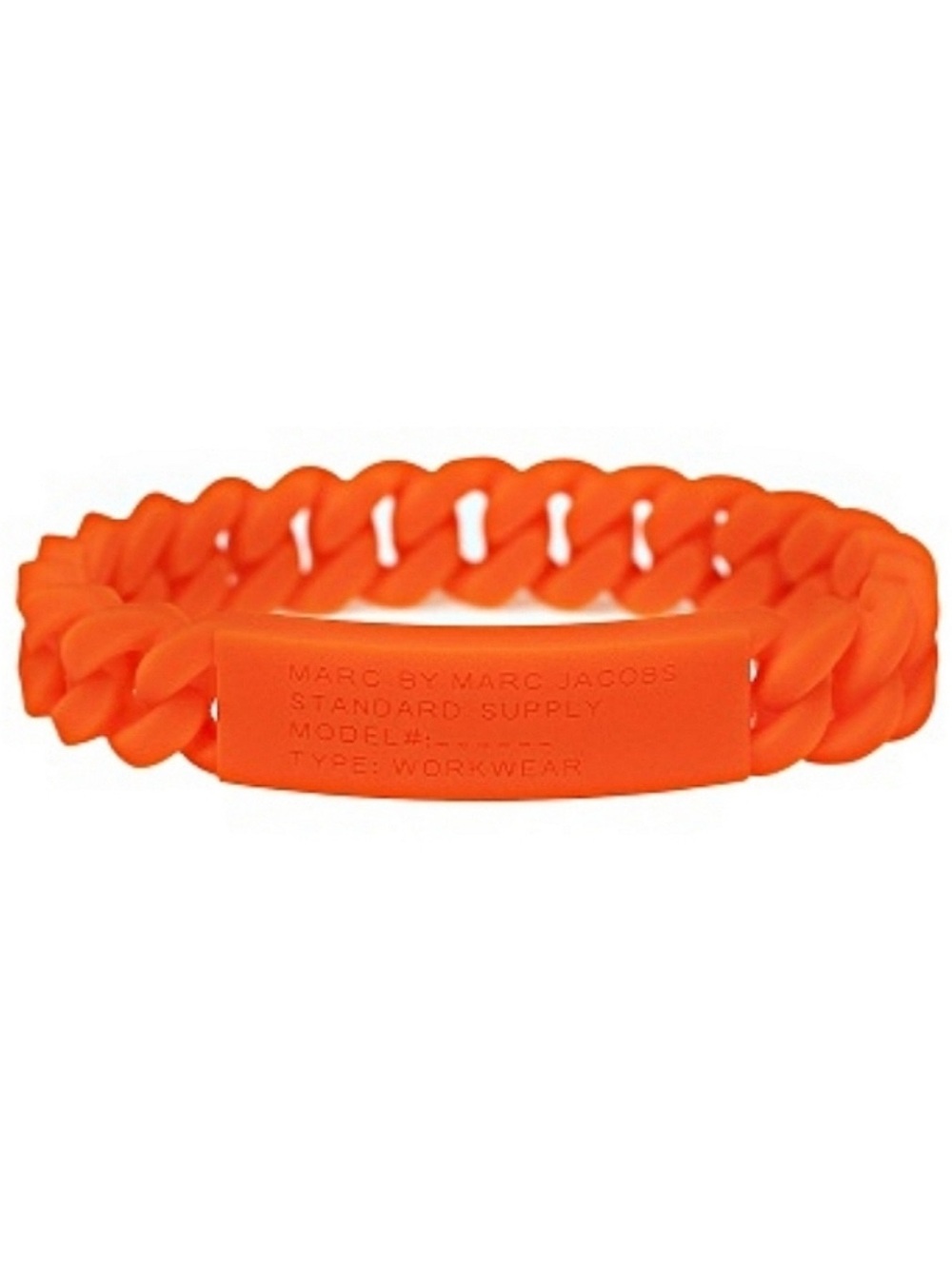 Marc By Marc Jacobs Fluoro Orange Braided Silicone Bracelet Unisex